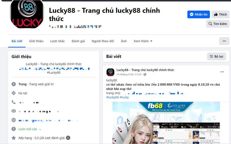 Đăng tin về game, khuyến mãi nạp thẻ trên fanpage...