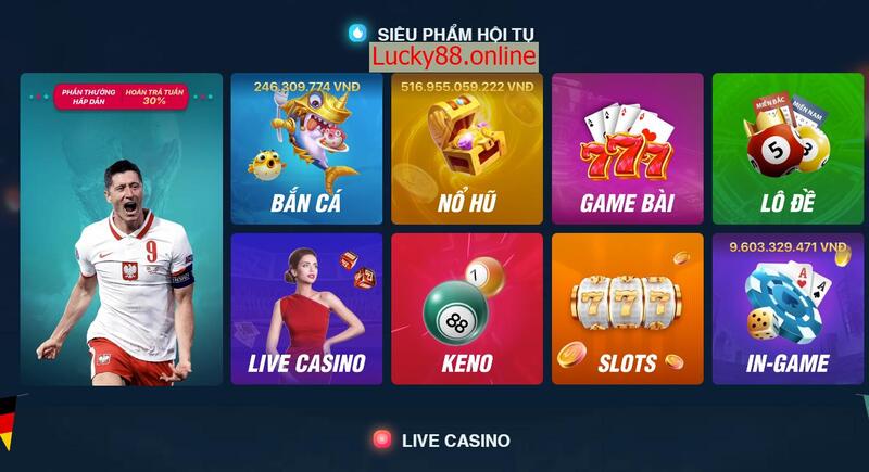 Game đỉnh cao, thu hút nhất tại Lucky88